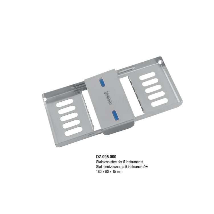 PETITE Cassette tray stainless steel for 5 instruments