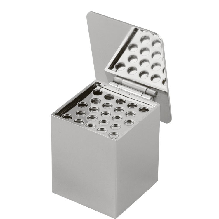Cotton pellet dispenser stainless steel 40x40x50mm