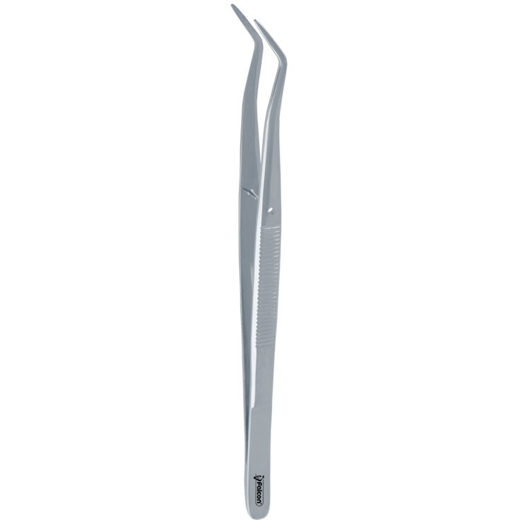 Tweezers Meriam Slim Pattern serrated contra angled fig. 1