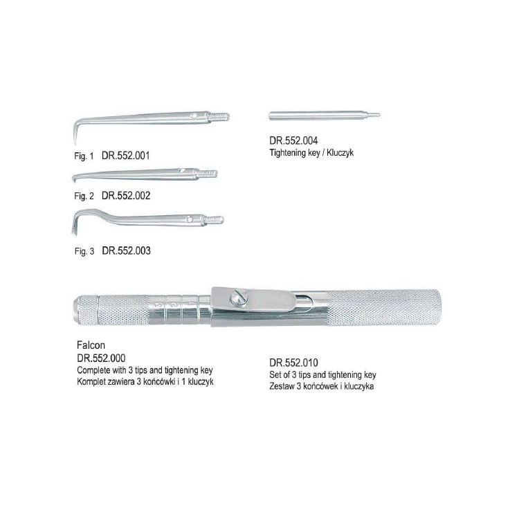 Falcon semi-automatic crown remover, complete set 