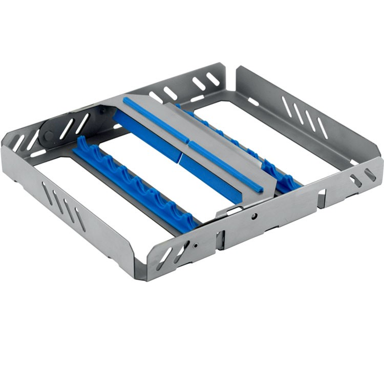 Moderna cassette tray for 8 instruments 185x160x25mm, blue