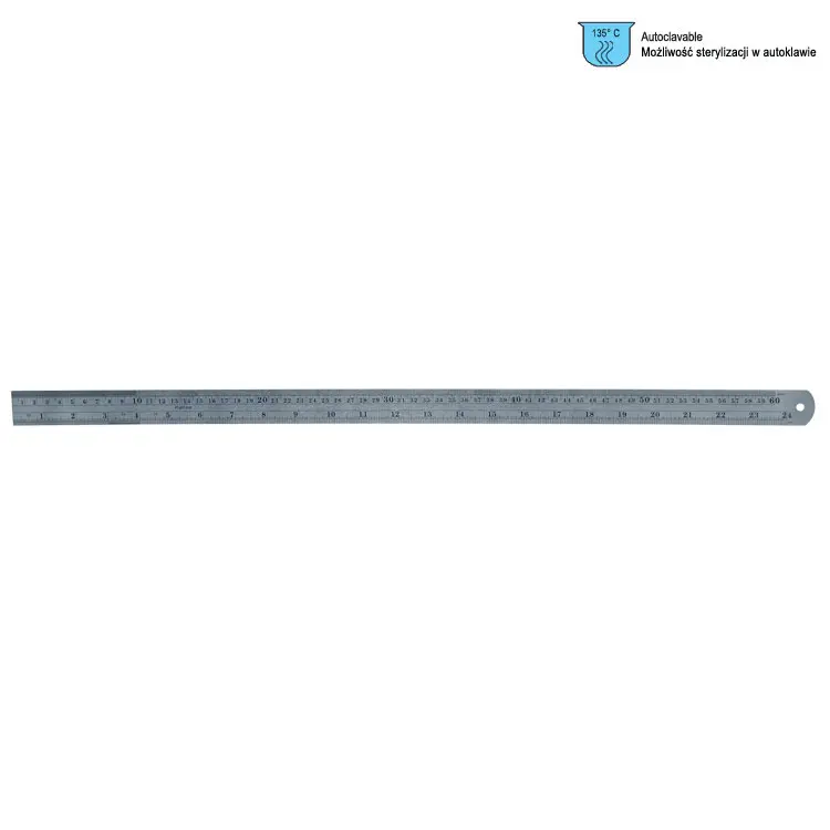 Ruler stainless steel cm/inches 600mm/24"