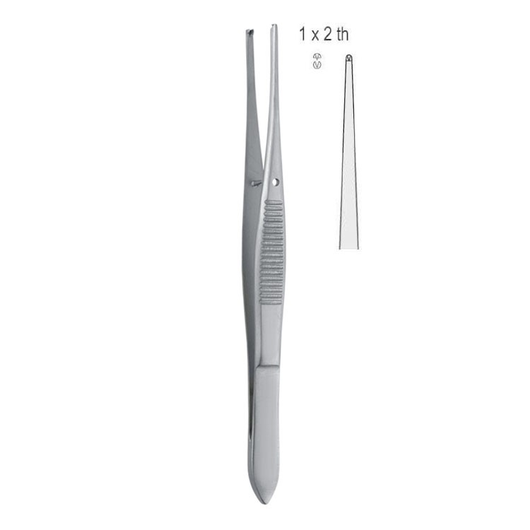 Forceps tissue Iris 1x2th straight 100mm
