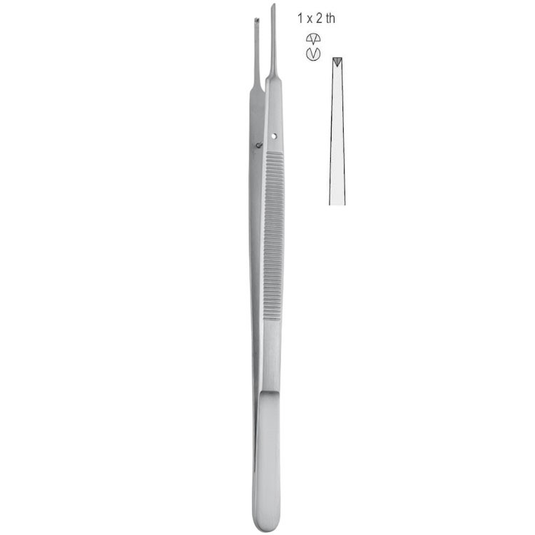 Forceps tissue Gerald 1x2th straight 175mm