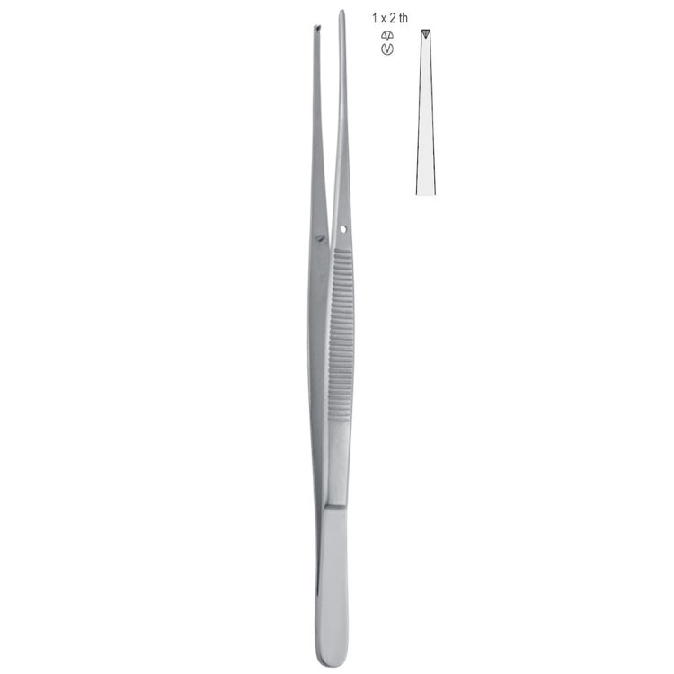 Forceps tissue Semken 1x2th straight 150mm