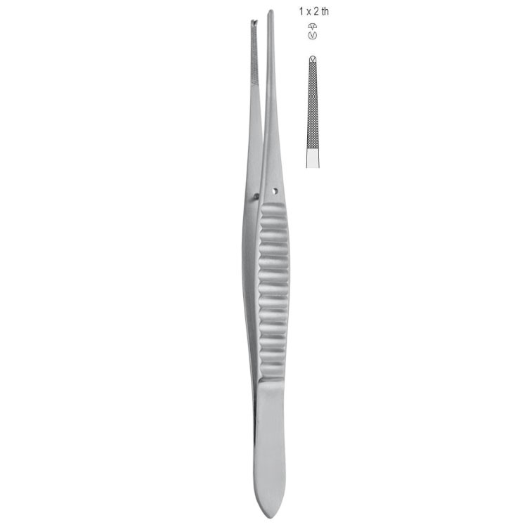 Forceps tissue Gillies 1x2th 150mm