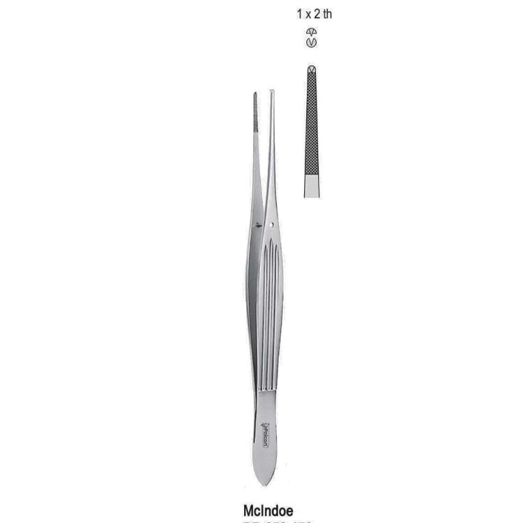 Forceps tissue McIndoe 1x2th 150mm