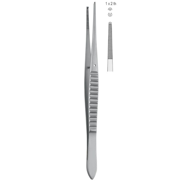 Forceps tissue Waugh 1x2th 180mm