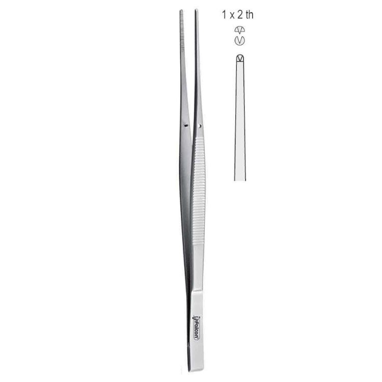Forceps tissue Taylor 1x2th wedge end straight 170mm
