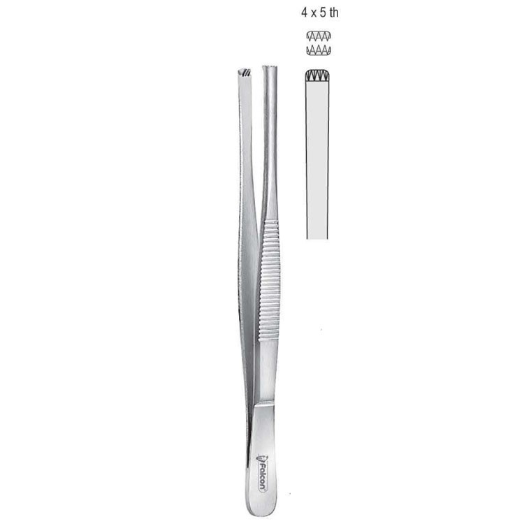 Forceps tissue Falcon-Standard 4x5th 145mm