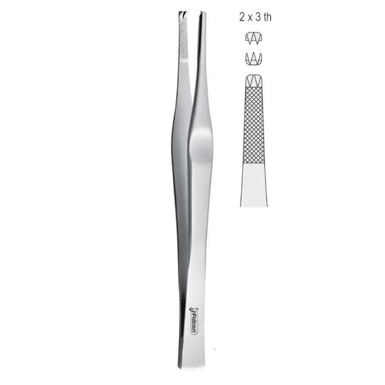Forceps tissue Lane 2x3th 180mm