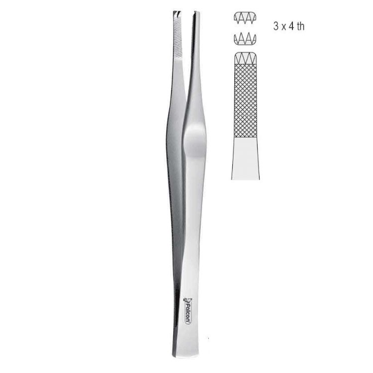 Forceps tissue Lane 3x4th 140mm