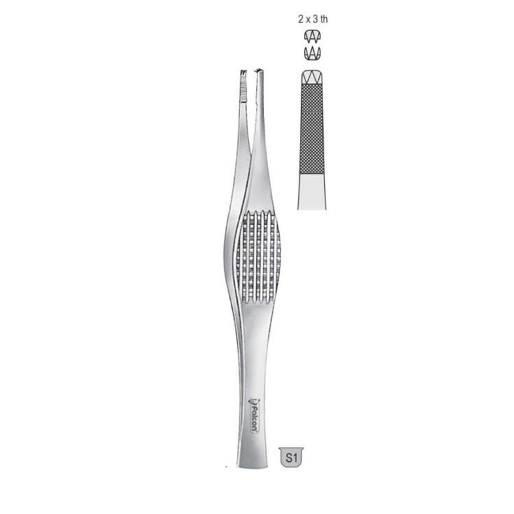 Forceps tissue Ramsey 2x3th 180mm