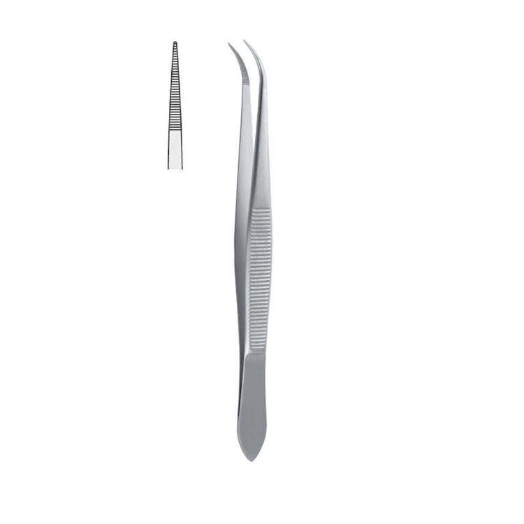 Forceps splinter Falcon serrated straight 115mm