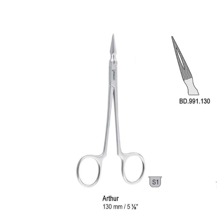 Forceps splinter Arthur curved 130mm