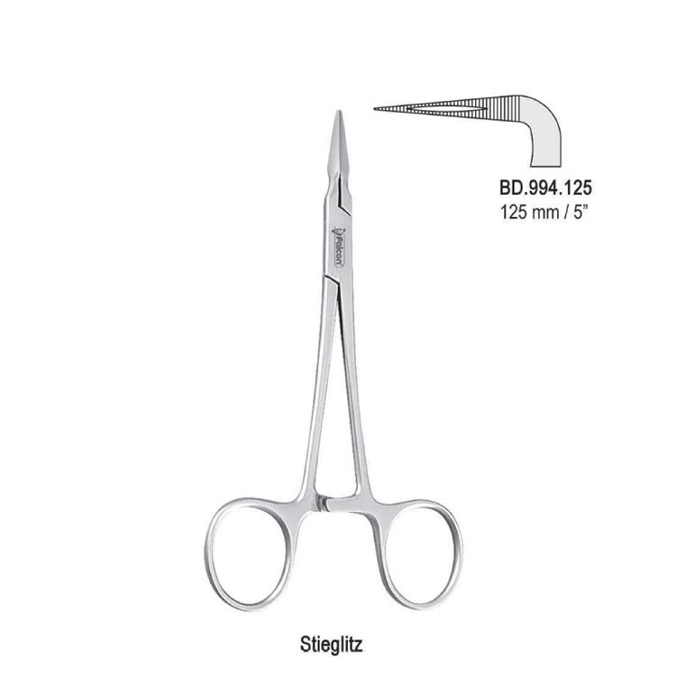 Forceps splinter Stieglitz 90° 125mm