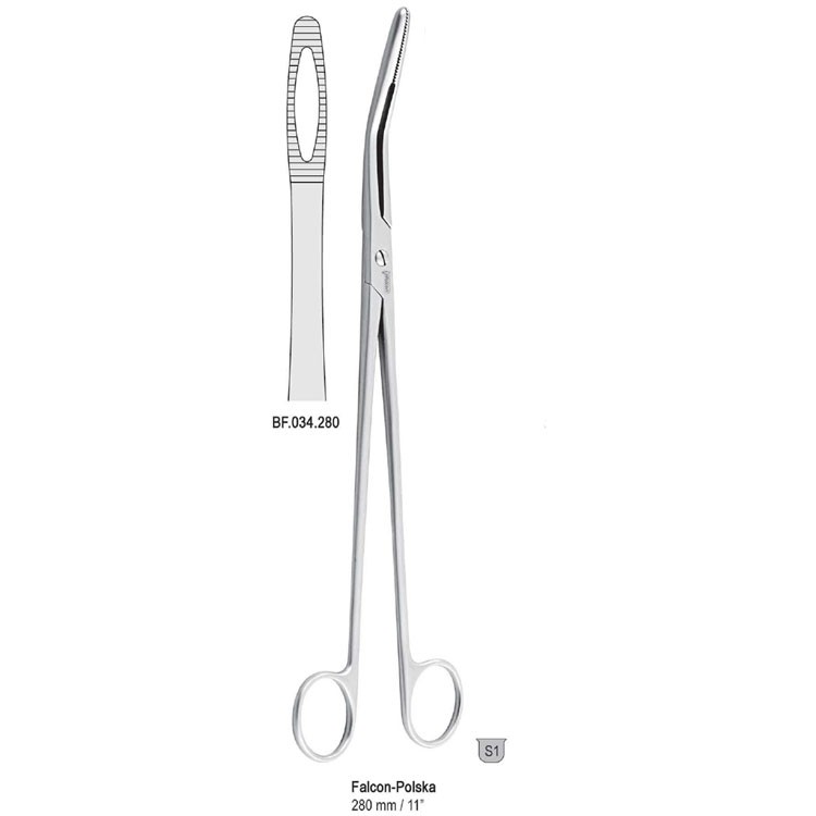 Forceps dressing Falcon-Polska straight 280mm