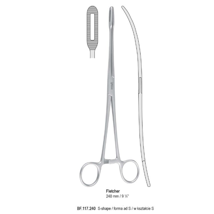 Forceps dressing Fletcher s-shape 240mm