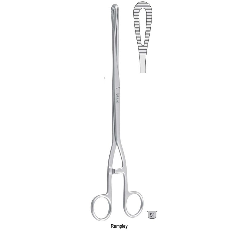 Forceps sponge Rampley screw joint 180mm