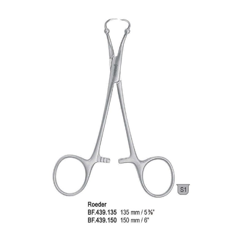 Forceps towel Roeder 135mm