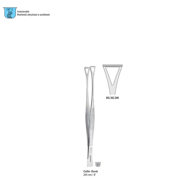Forceps tissue Collin-Duval 200mm