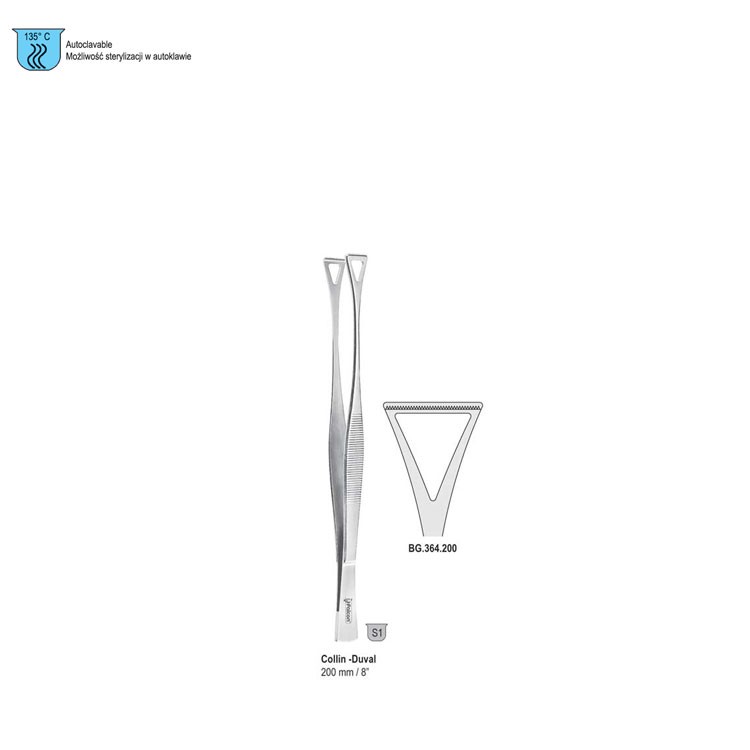 Forceps tissue Collin-Duval 200mm