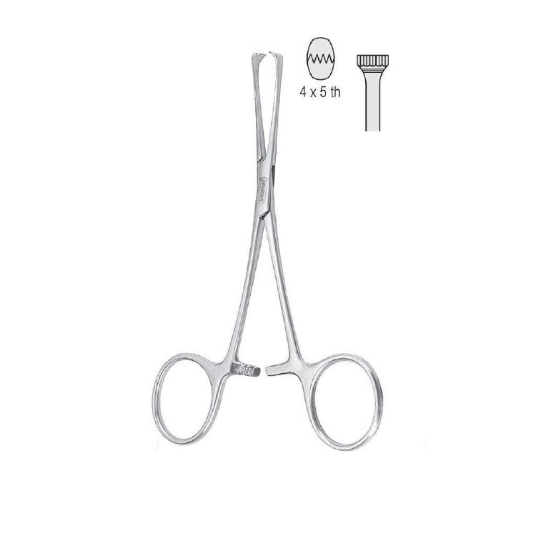 Forceps tissue Allis-Baby 4x5th 130mm