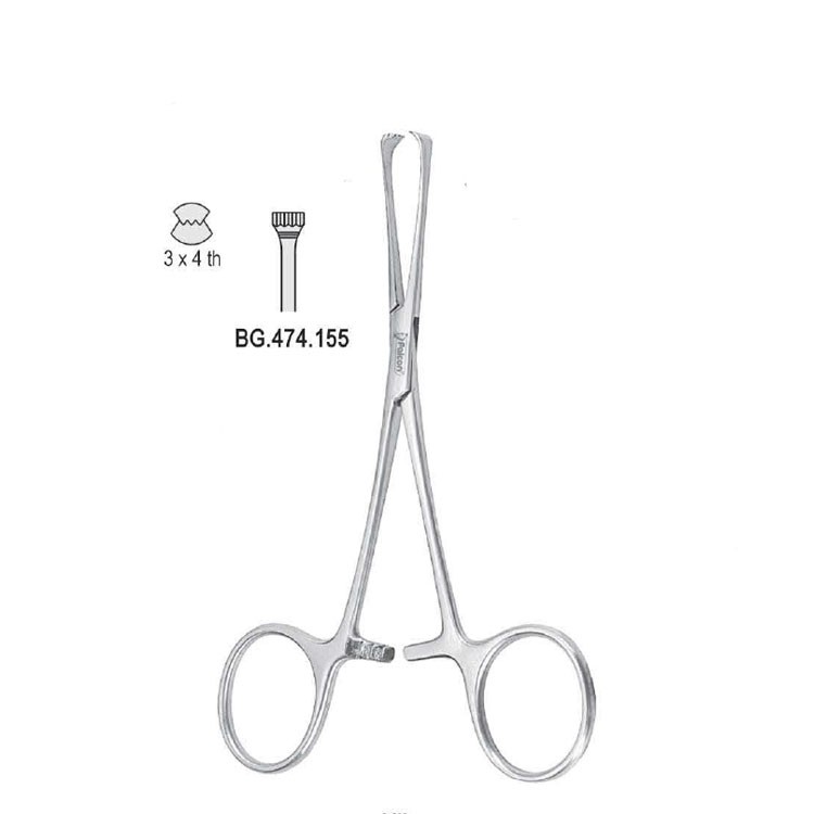 Forceps tissue Allis 3x4th 155mm