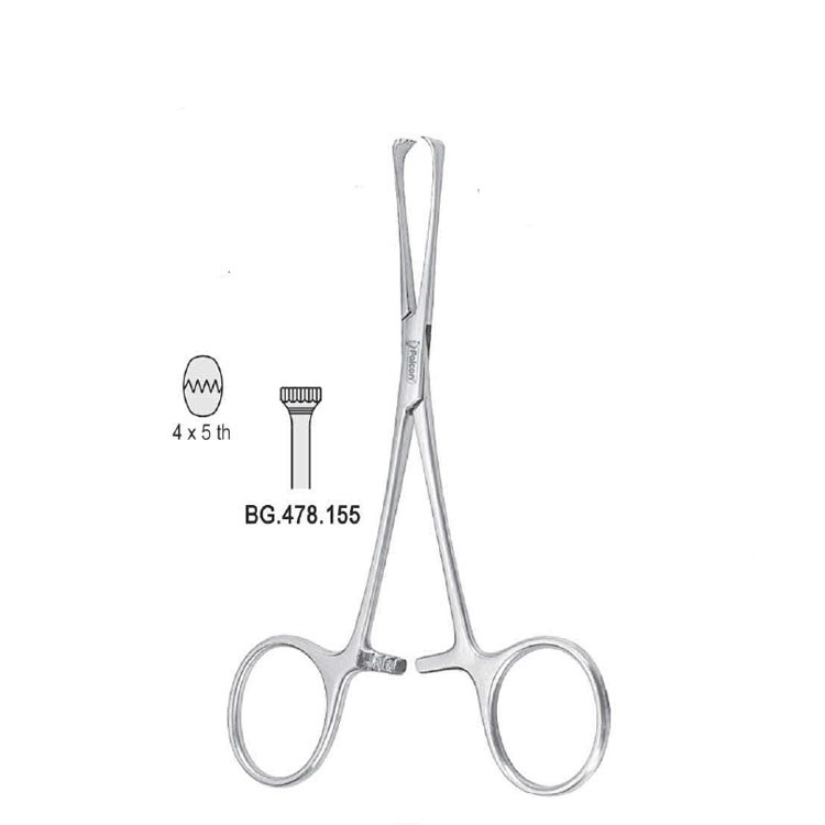 Forceps tissue Allis 4x5th 155mm