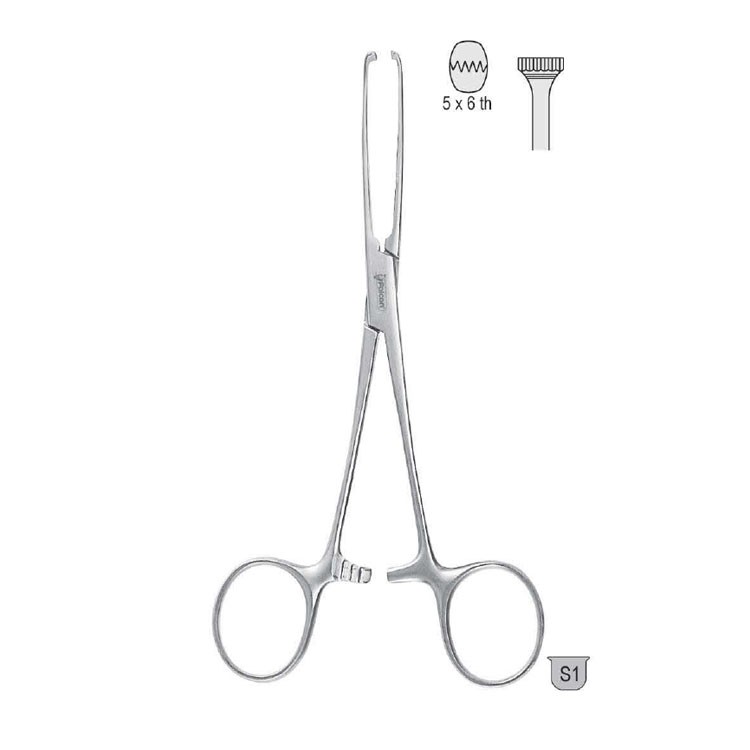 Forceps tissue Allis 5x6th 155mm