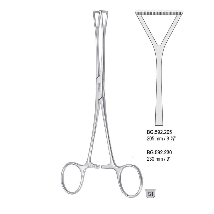 Forceps tissue Duval triangular jaws 205mm
