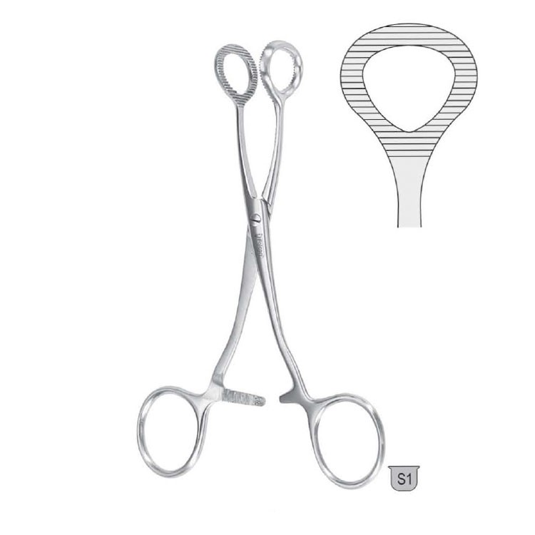 Forceps organ grasping Collin triangular jaw 160mm