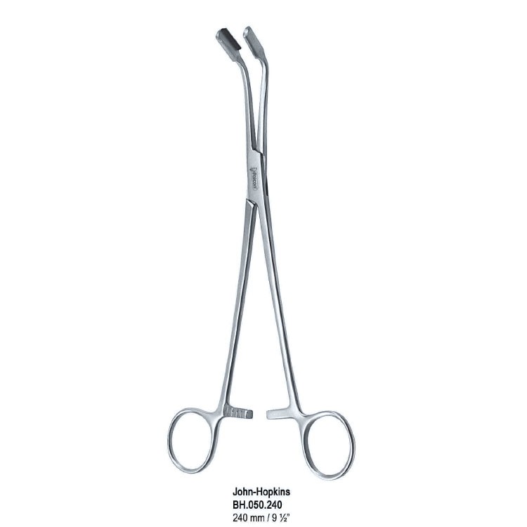 Forceps for applying and removing artery clips John-Hopkins 240mm