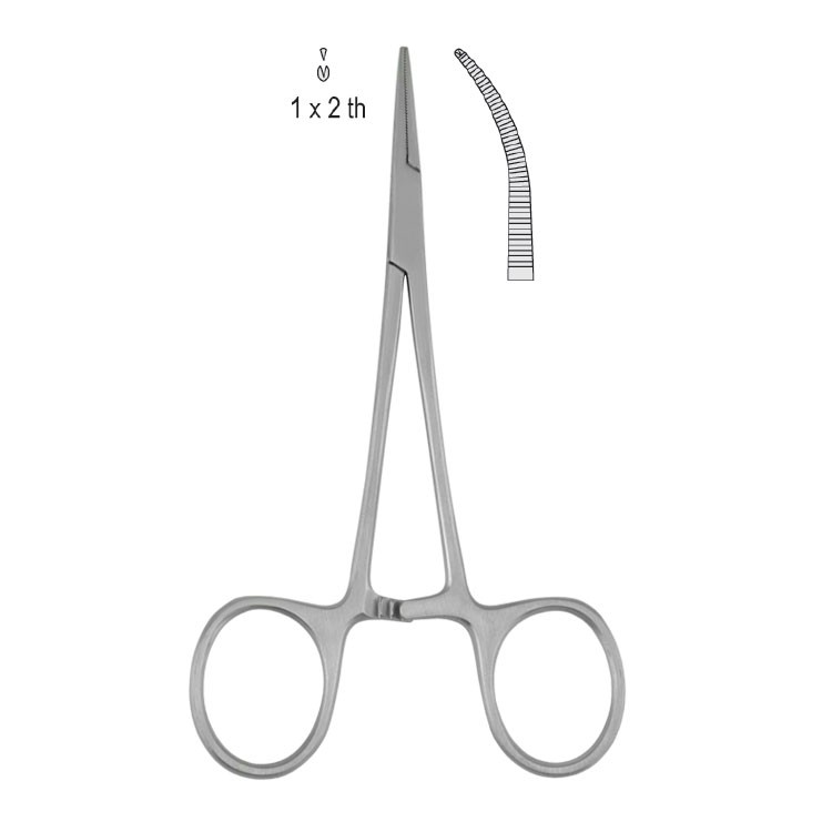 Forceps artery Micro Halsted Mosquito 1x2th curved 125mm