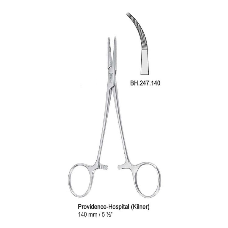 Forceps artery Providence-Hospital (Kilner) curved 140mm