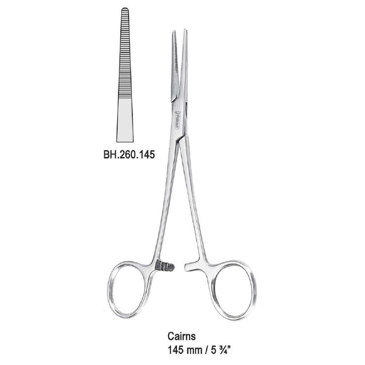 Forceps artery Cairns straight 145mm