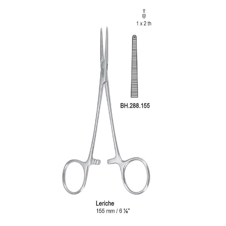 Forceps artery Leriche 1x2th straight 155mm