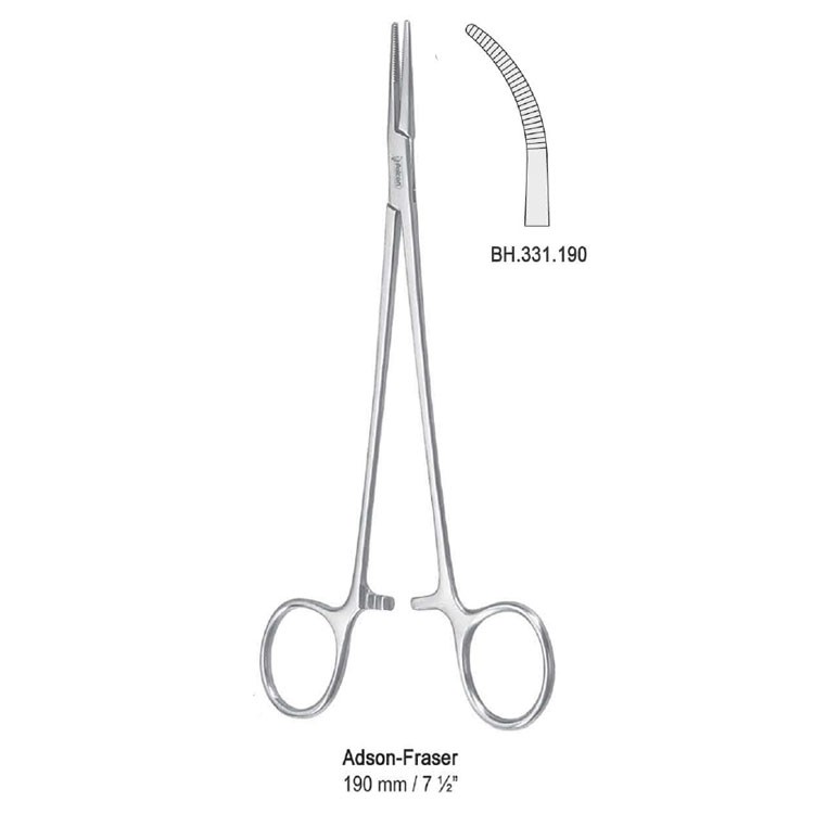 Forceps artery Adson-Fraser curved 190mm