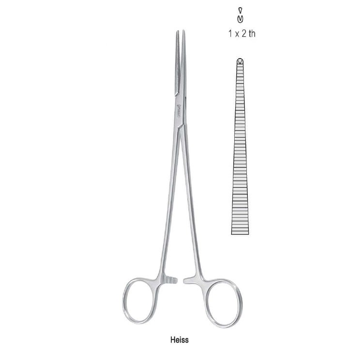 Forceps artery Heiss 1x2th straight 210mm