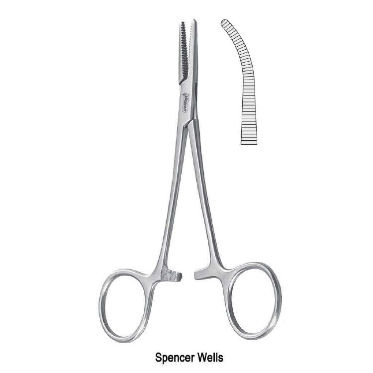 Forceps artery Spencer-Wells curved 150mm