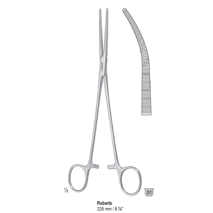 Forceps artery Roberts curved 225mm