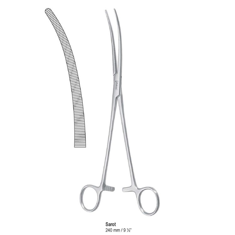 Forceps artery Sarot curved 240mm