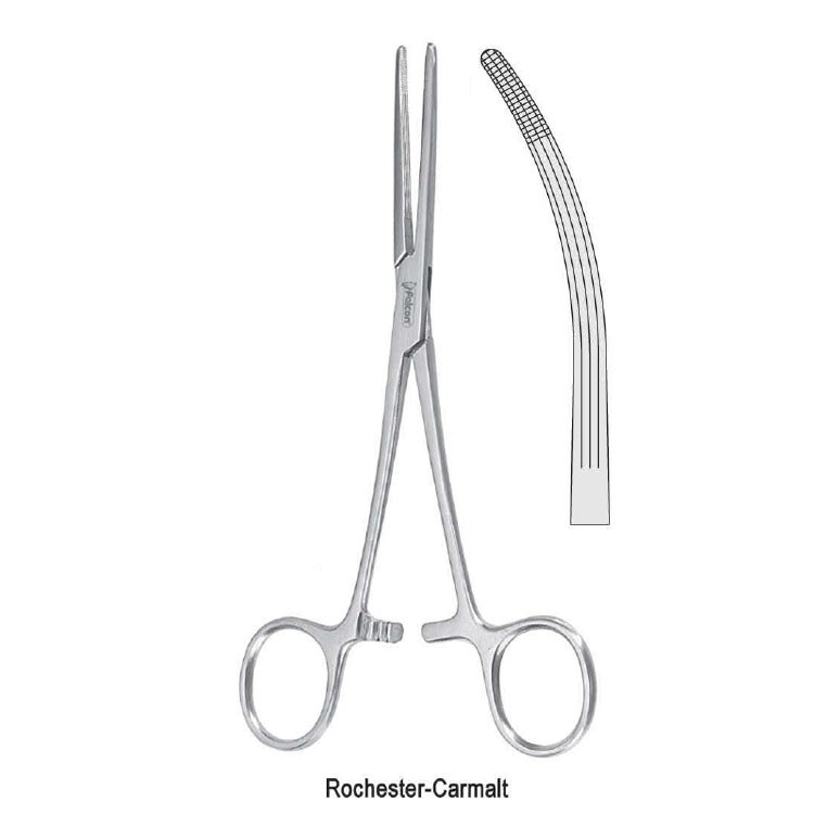 Forceps artery Rochester-Carmalt curved 205mm