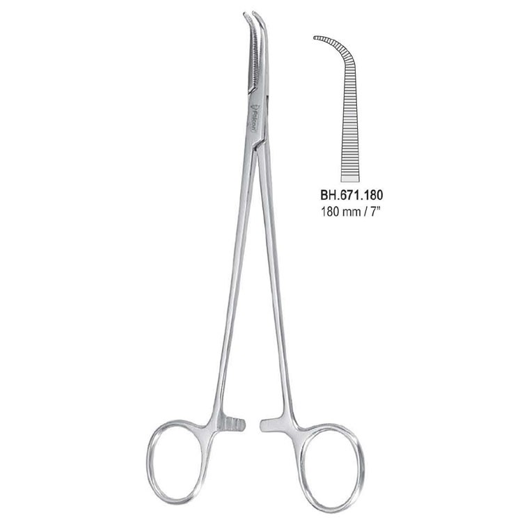 Forceps dissecting and ligature Gemini curved 180mm