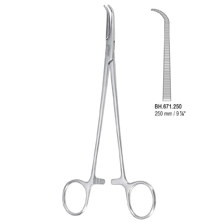 Forceps dissecting and ligature Gemini curved 250mm