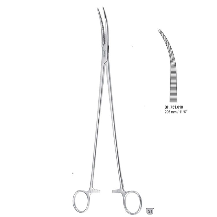 Forceps dissecting and ligature Zenker less-curved 295mm