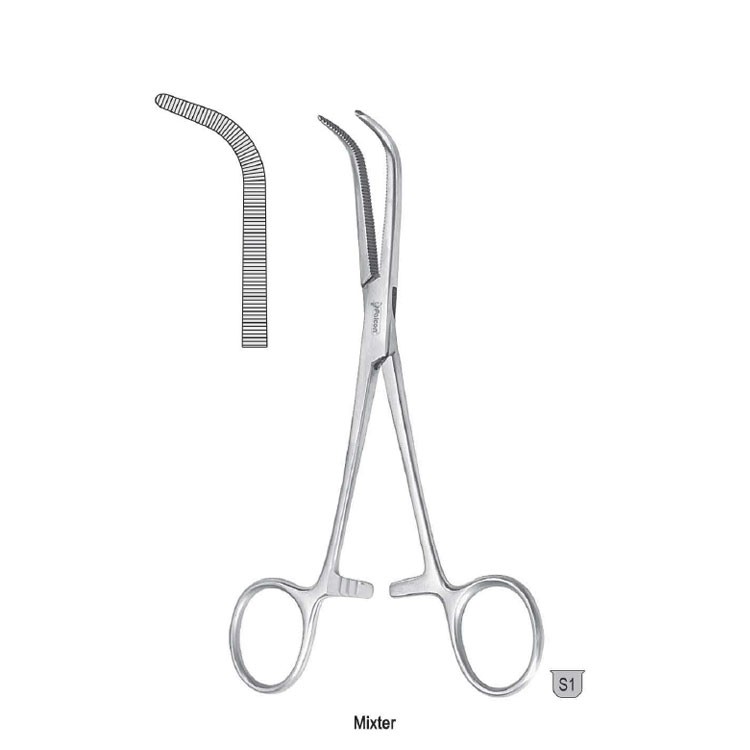 Forceps dissecting and ligature Mixter angled 160mm