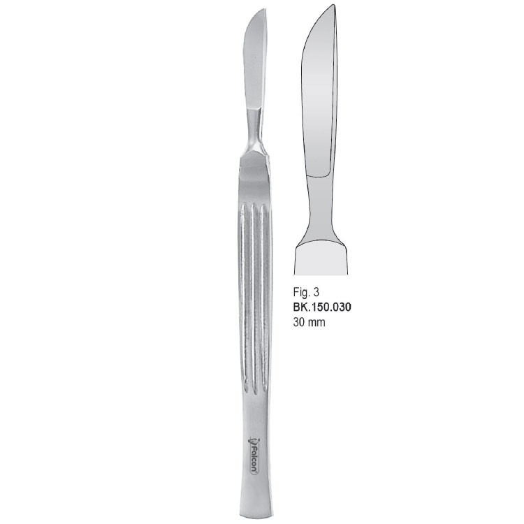 Scalpel stainless steel 30mm blade fig. 3