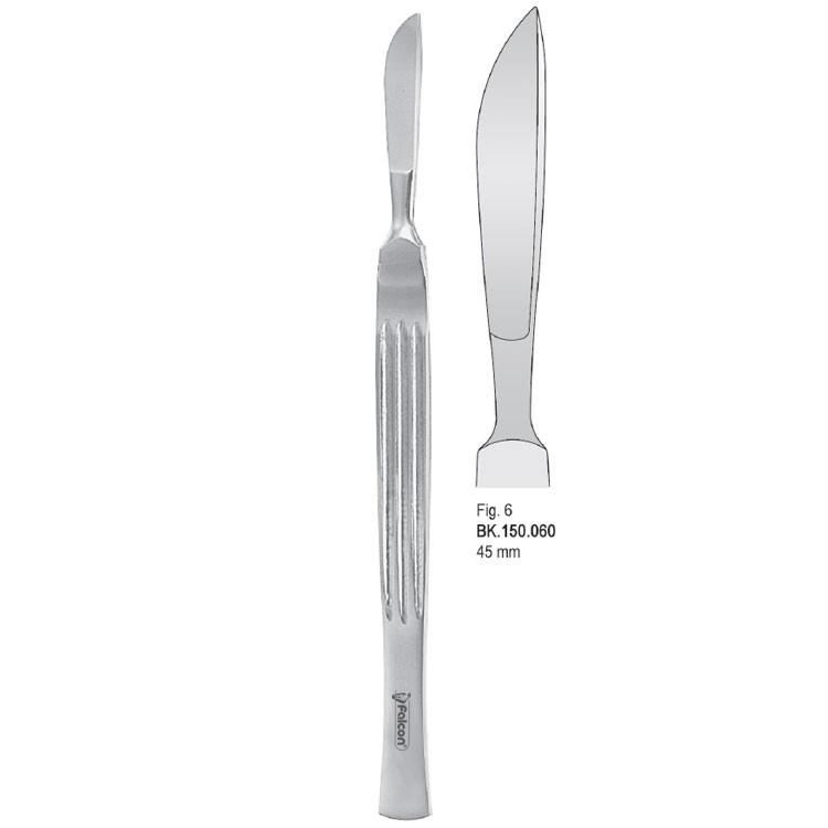 Scalpel stainless steel 45mm blade fig. 6