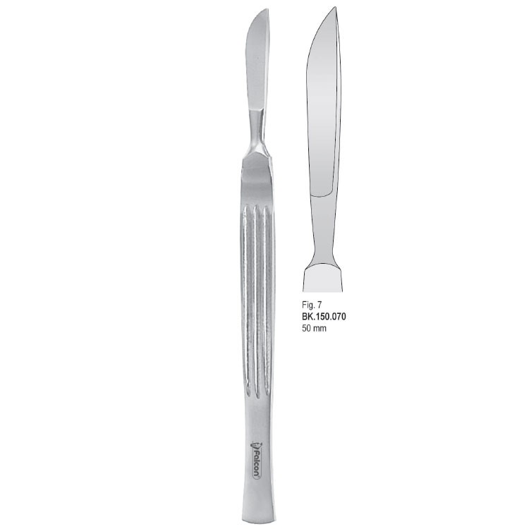 Scalpel stainless steel 50mm blade fig. 7